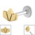 Titanium Internally Threaded Labrets 1.2mm - Steel Origami Fan - SKU 38863
