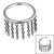 Titanium Fringe Chain Orbit  Hinged Clicker Ring - SKU 38926