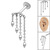 Titanium Internally Threaded Labrets 1.2mm - Steel 4 Cone Cascade Chain - SKU 38949