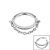 Titanium Hinged Pave Set Eternity Single Chain Clicker Ring - SKU 38960