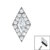 Titanium Jewelled Diamond Shaped Halo Top for Internal Thread shafts in 1.2mm - SKU 38967