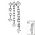 Steel 6 Jewel Cascade Chain for Internal Thread shafts in 1.2mm - SKU 38973