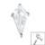 Titanium Claw Set Jewelled Kite Shape for Internal Thread shafts in 1.2mm - SKU 38987