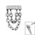Steel 5 Jewelled Double Loop Chain Drop for Internal Thread shafts in 1.2mm - SKU 39001