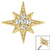Steel Jewelled Large 8 point Star for Internal Thread shafts in 1.2mm - SKU 39022