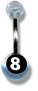Acrylic Logo Belly Bars 10 / uv clear / UV_pic_ban_8ball
