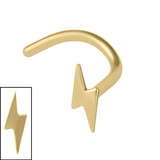 Steel Lightning Bolt Nose Stud - SKU 39031