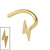 Steel Lightning Bolt Nose Stud - SKU 39031