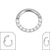 Titanium Hinged Pave Set Jewelled Eternity Clicker Ring - SKU 39032