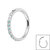Titanium 1.2mm Pave Set Jewelled Edge Hinged Clicker Ring - SKU 39041
