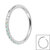 Titanium 1.2mm Pave Set Jewelled Edge Hinged Clicker Ring - SKU 39042