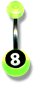 Acrylic Logo Belly Bars 10 / uv green / UV_pic_ban_8ball
