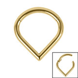 Titanium Plain Teardrop Hinged Segment Ring - SKU 39133