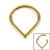 Titanium Plain Teardrop Hinged Segment Ring - SKU 39133