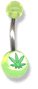 Acrylic Logo Belly Bars 8 / uv green / UV_pic_ban_ganja