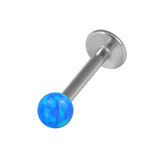 Steel Labret with Synthetic Opal Ball 1.2mm - SKU 39172