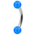 Steel Micro Curved Barbell with Synthetic Opal Balls 1.2mm - SKU 39181