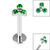 Titanium Internally Threaded Labrets 1.2mm - Titanium Claw Set CZ Jewelled Mini Trinity - SKU 39206