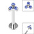 Titanium Internally Threaded Labrets 1.2mm - Titanium Claw Set CZ Jewelled Mini Trinity - SKU 39211