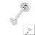 Titanium Internally Threaded Labrets 1.2mm - Steel Heart - SKU 39639