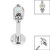 Titanium Internally Threaded Labrets 1.2mm - Titanium Bezel Set Single Jewelled Asia Top - SKU 39996