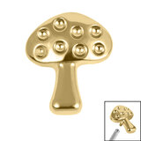 Titanium Mushroom for Internal Thread shafts in 1.2mm 1.2mm / Gold Titanium