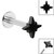 Titanium Internally Threaded Labrets 1.2mm - Steel Astral Star - SKU 40245