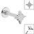 Titanium Internally Threaded Labrets 1.2mm - Steel Astral Star - SKU 40247