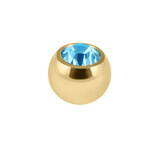 Gold Plated Steel (PVD) Jewelled Balls 1.2mm - SKU 40323