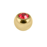 Gold Plated Steel (PVD) Jewelled Balls 1.2mm - SKU 40327
