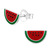 Sterling Silver Watermelon Ear Stud Earrings - SKU 40335