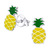 Sterling Silver Pineapple Ear Stud Earrings - SKU 40337