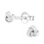 Sterling Silver Knot Ear Stud Earrings - SKU 40342