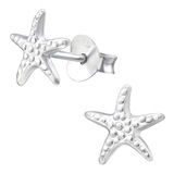 Sterling Silver Starfish Ear Stud Earrings - SKU 40345