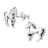 Sterling Silver Horse Ear Stud Earrings - SKU 40364