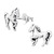 Sterling Silver Horse Ear Stud Earrings - SKU 40364