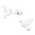Sterling Silver Dove Ear Stud Earrings - SKU 40365