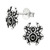 Sterling Silver Jewelled Spider Ear Stud Earrings - SKU 40366