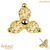 belong 14ct Solid Gold Threadless (Bend fit) Claw Set CZ Jewelled Trinity - SKU 40371