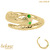 belong 14ct Solid Gold Jewelled Snake Eyes Hinged Clicker Ring - SKU 40401