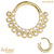 belong 14ct Solid Gold Joy Mandala Hinged Clicker Ring - SKU 40402