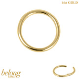 belong 14ct Solid Gold Hinged Clicker Ring - SKU 40407