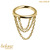 belong 14ct Solid Gold Ripple Loop Chain Drop Hinged Clicker Ring - SKU 40413