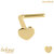 belong 14ct Solid Gold L Shaped Heart Nose Stud - SKU 40414