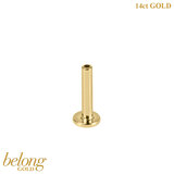 belong Solid Gold Threadless Labret Posts - SKU 40415