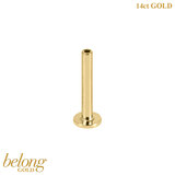 belong Solid Gold Threadless Labret Posts - SKU 40416