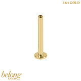 belong 14ct Solid Gold Threadless Labret Posts - SKU 40417