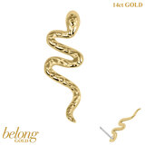 belong 14ct Solid Gold Threadless (Bend fit) Serpent - SKU 40434
