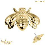 belong Solid Gold Threadless (Bend fit) Honey Bee - SKU 40435