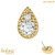 belong 14ct Solid Gold Threadless (Bend fit) Asia Paisley Teardrop - SKU 40444